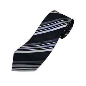 Balmain Paris Mens Striped 100% Silk Tie, Formal Wear, Business, Luxury